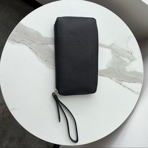 AllSaints Fetch Leather Phone Wristlet